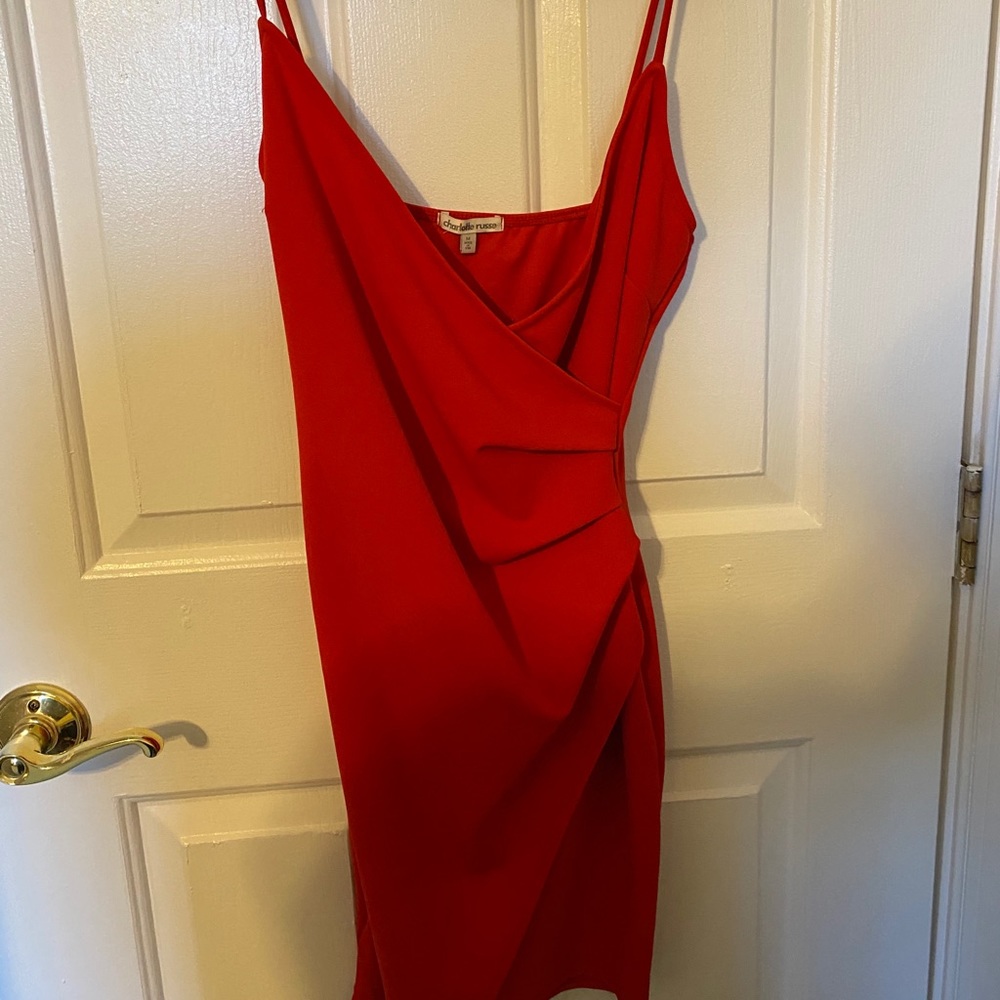 Red mini dress